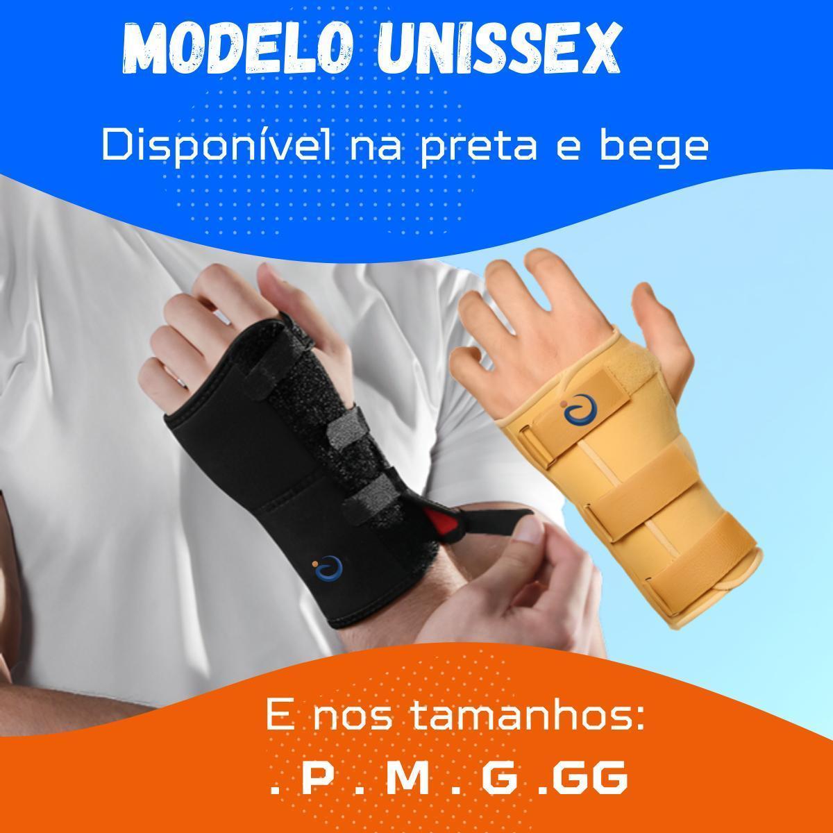 Miniatura Munhequeira Órtese Imobilizador Pulso Punho Direito Bege G