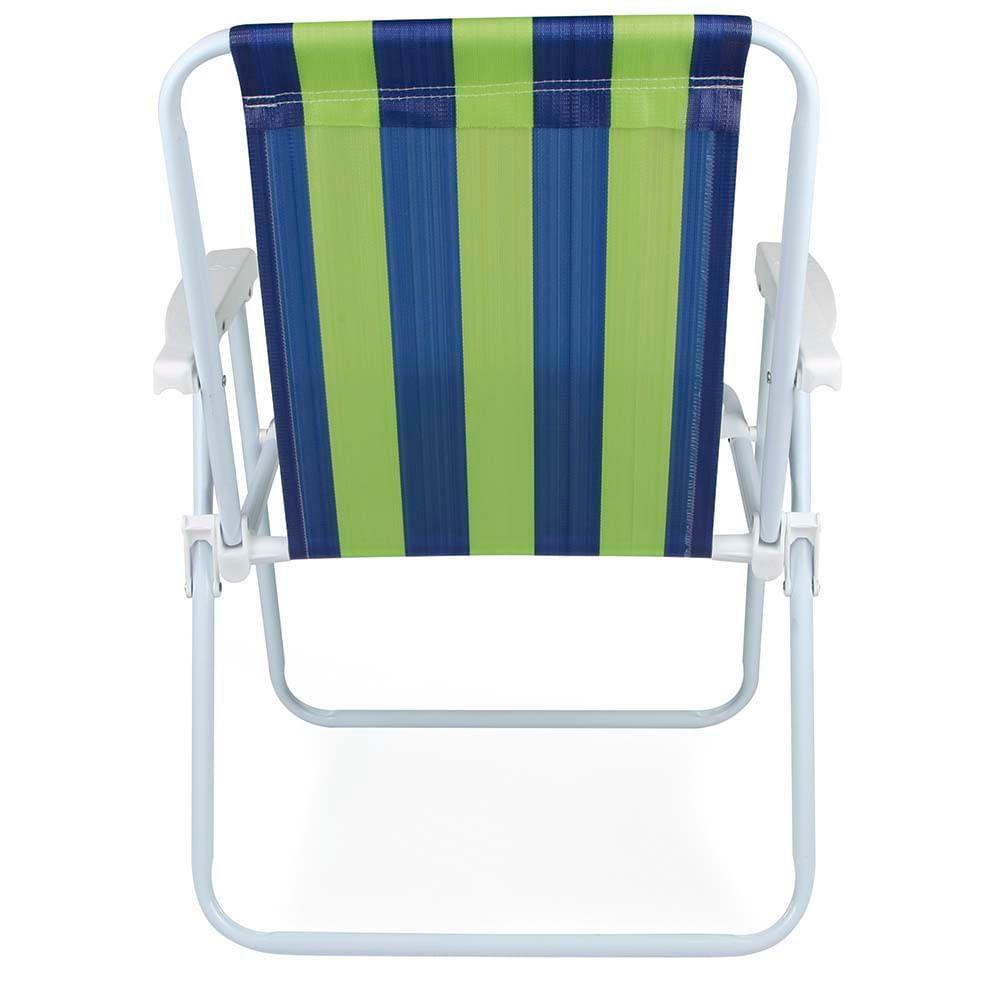 Miniatura Cadeira de Praia Alta Aço Verde Azul Mor