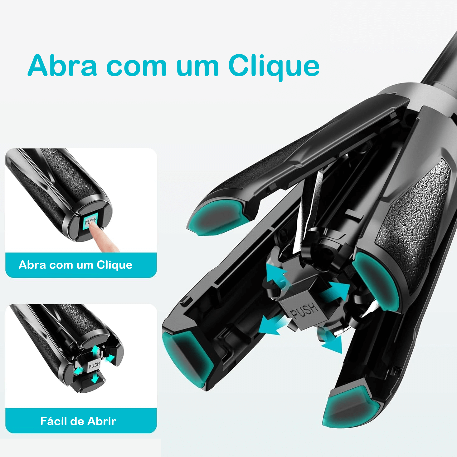 Miniatura Bastão de Selfie Retrátil 360° para SmartPhones com Mini Tripé e Controle Remoto