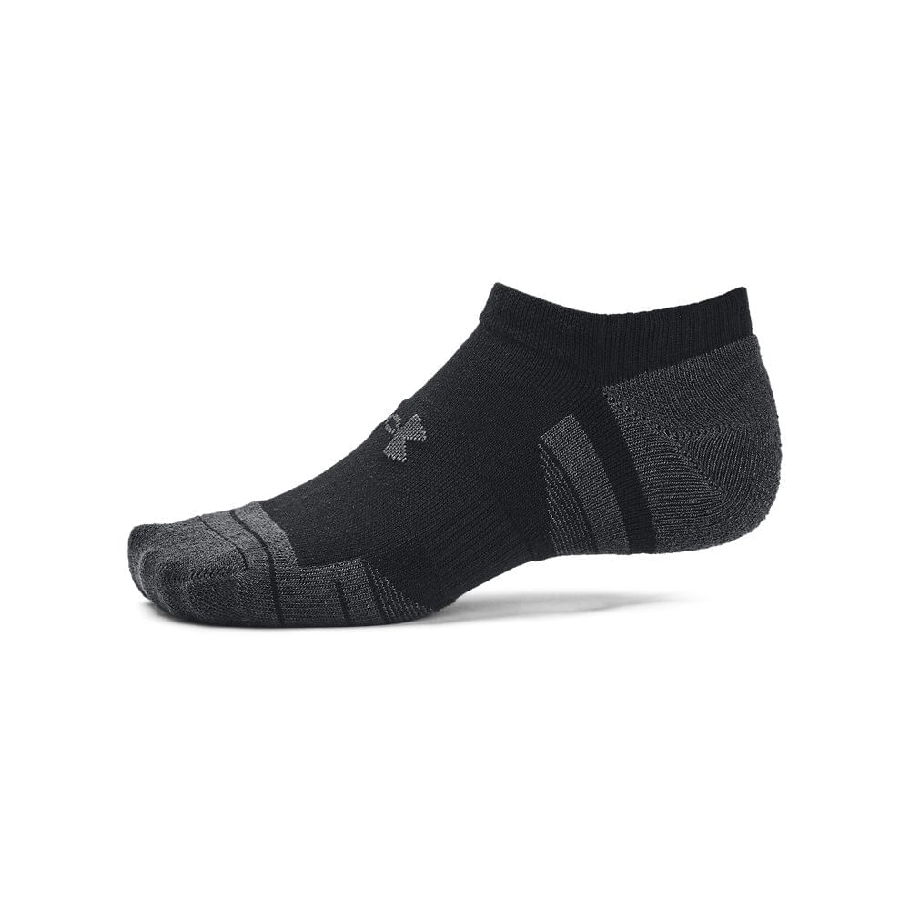 Miniatura Meia Masculina Under Armour Performance Tech NS - Pacote com 3 Pares Preto - 38-40