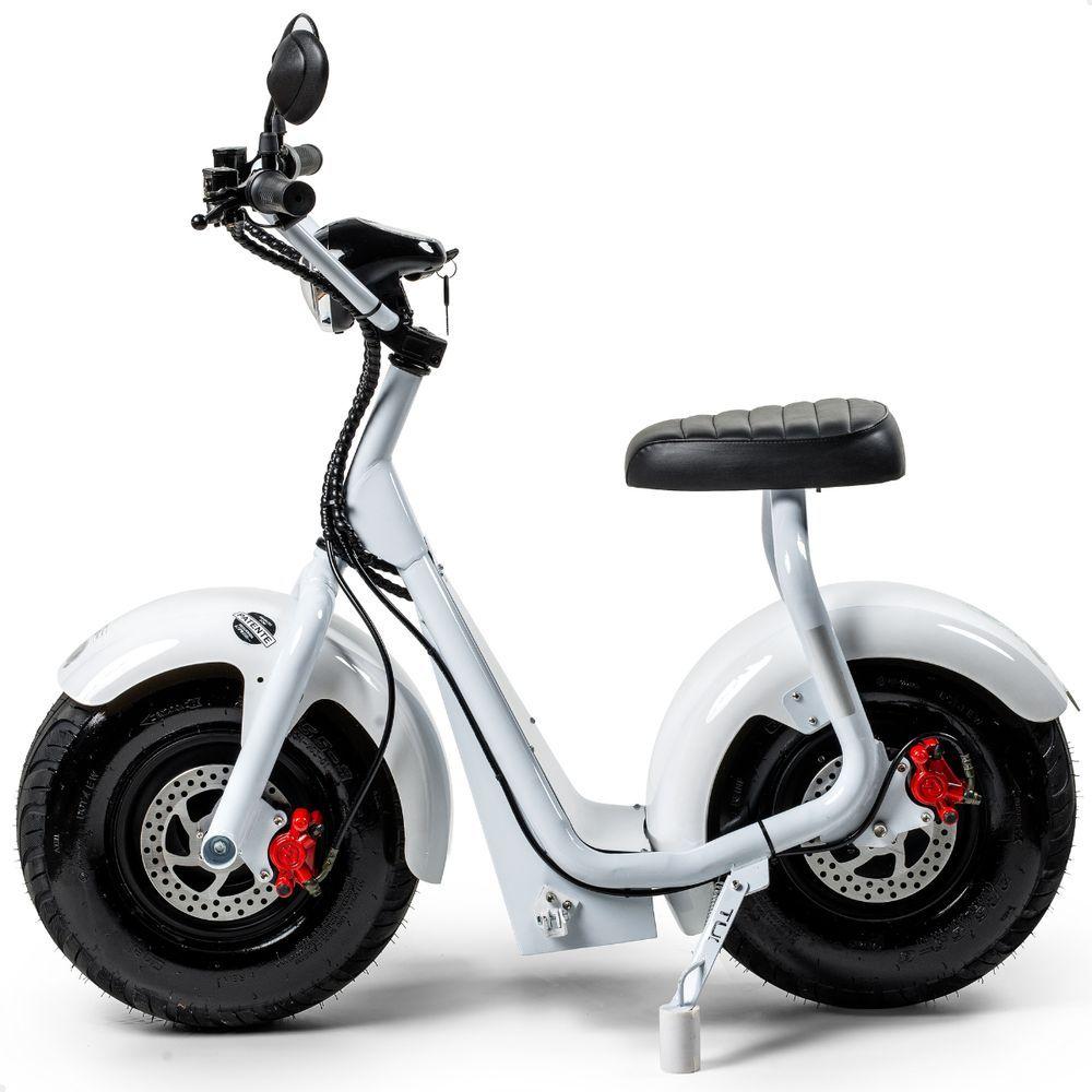 Scooter Elétrica 1000w Tui Pop Moto Patinete Sem Cnh Branco-branco