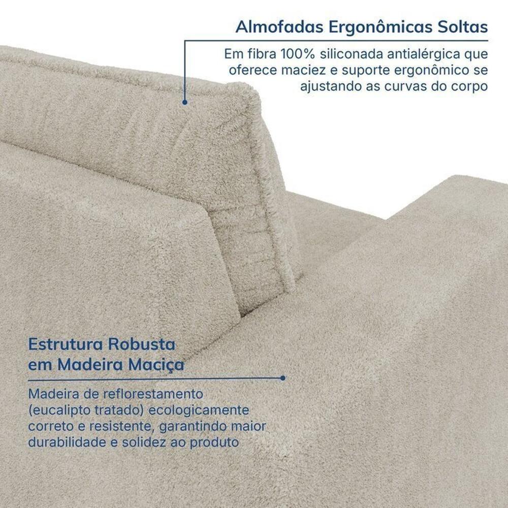 Miniatura Sofá Modular de Canto 4 Módulos Zen Cabecasa Madeiramadeira Off White
