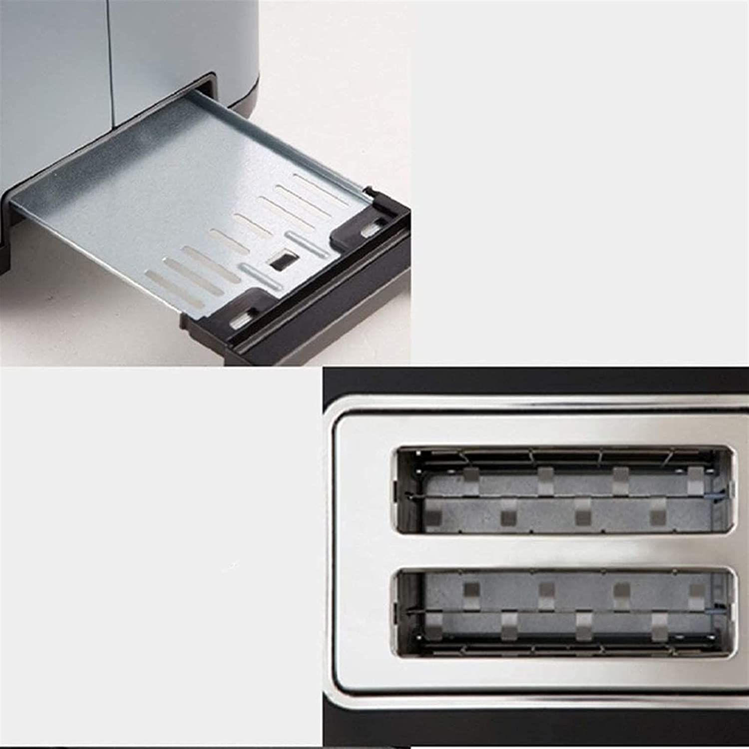 DHYY Torradeira Elétrica 2 Fatias com 7 Níveis de Tostagem 1 10V820W Cinza