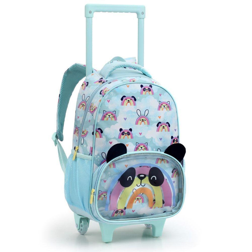 Miniatura Mochila Rodinha Creche Alça Costas Escola Infantil Panda Seanite