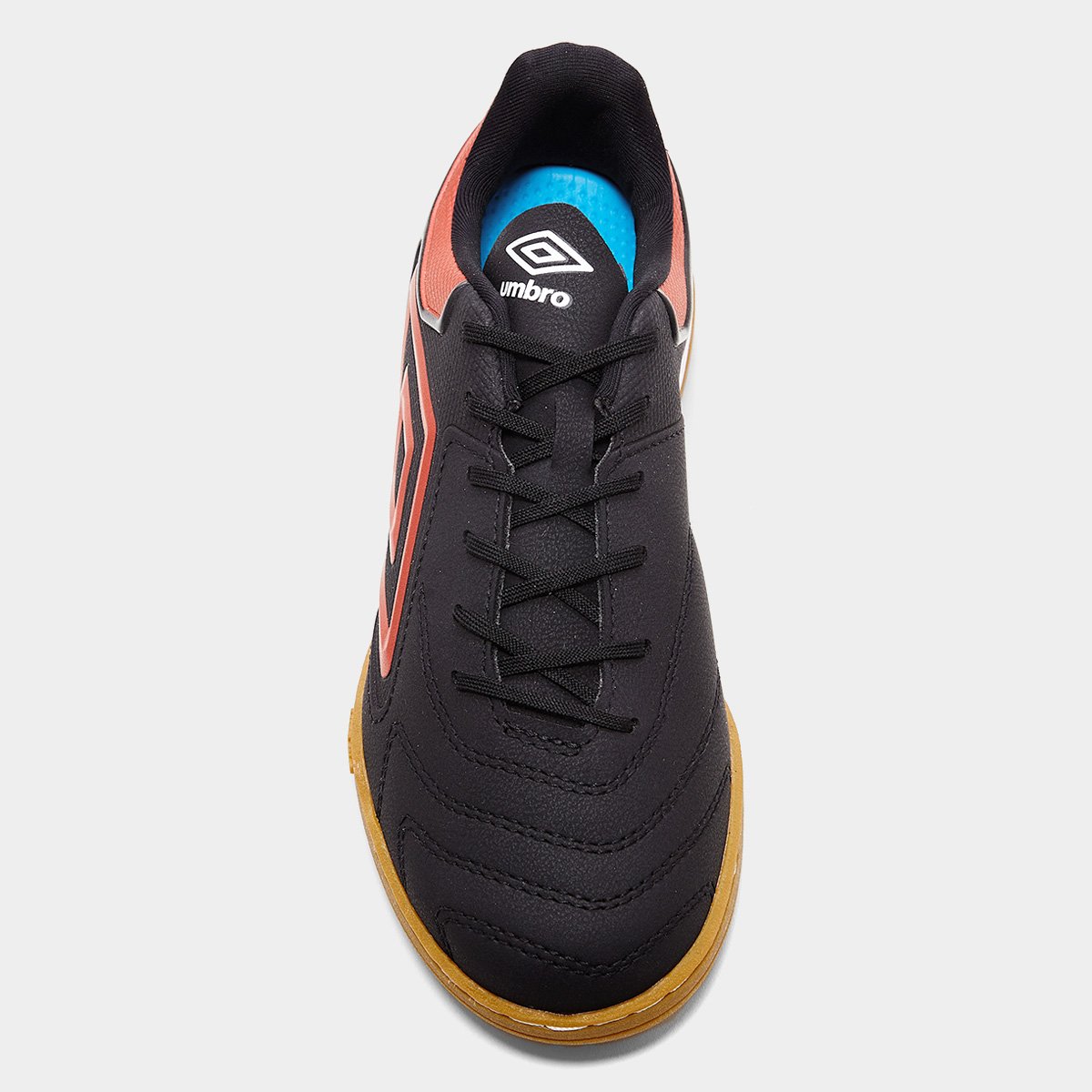 Miniatura Chuteira Futsal Umbro Adamant Master Class Club Unissex Preto+Vermelho - 40