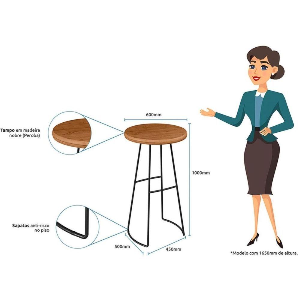 Conjunto Mesa Bistrô Com 4 Banquetas Aérea Gourmet Aurora