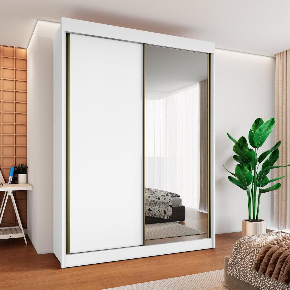 Miniatura Guarda-roupa Casal 2 Portas de Correr 100% Mdf Branco
