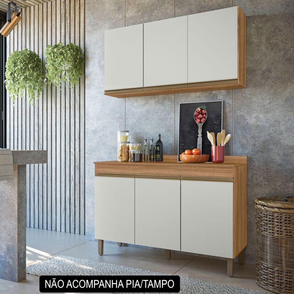 Miniatura Armário De Cozinha Modulada Karen 2 Pçs 99.0030 P14 Nature/off White - Mpozenato