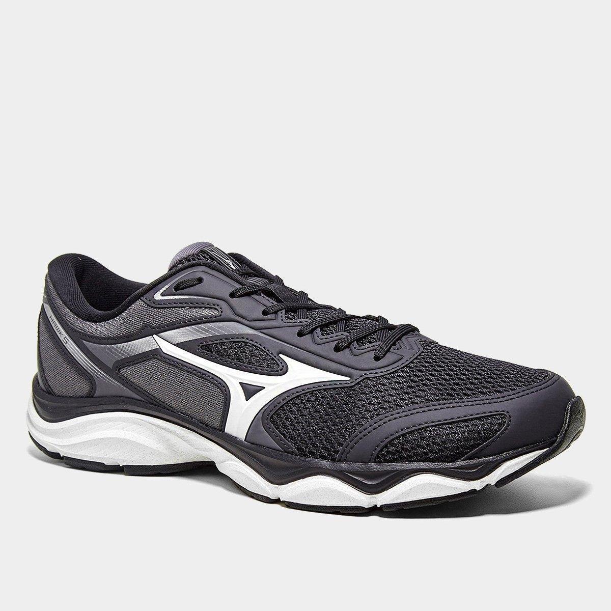 Miniatura Tênis Mizuno Hawk 5 Masculino Preto+Branco - 38