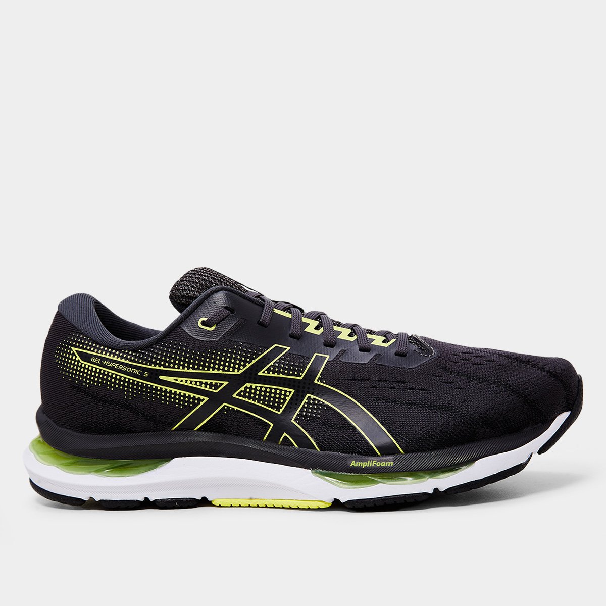 Miniatura Tênis Asics Gel-Hypersonic 5 Masculino Cinza+Amarelo - 39