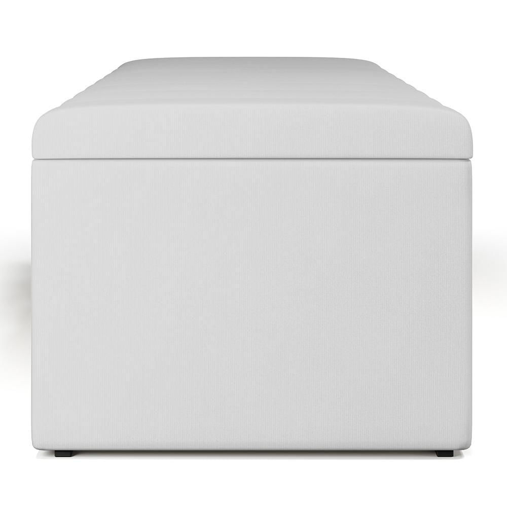 Miniatura Calçadeira Recamier Baú Para Cama De Casal King Dália 195x50 Cm W01 Facto Branco - Lyam