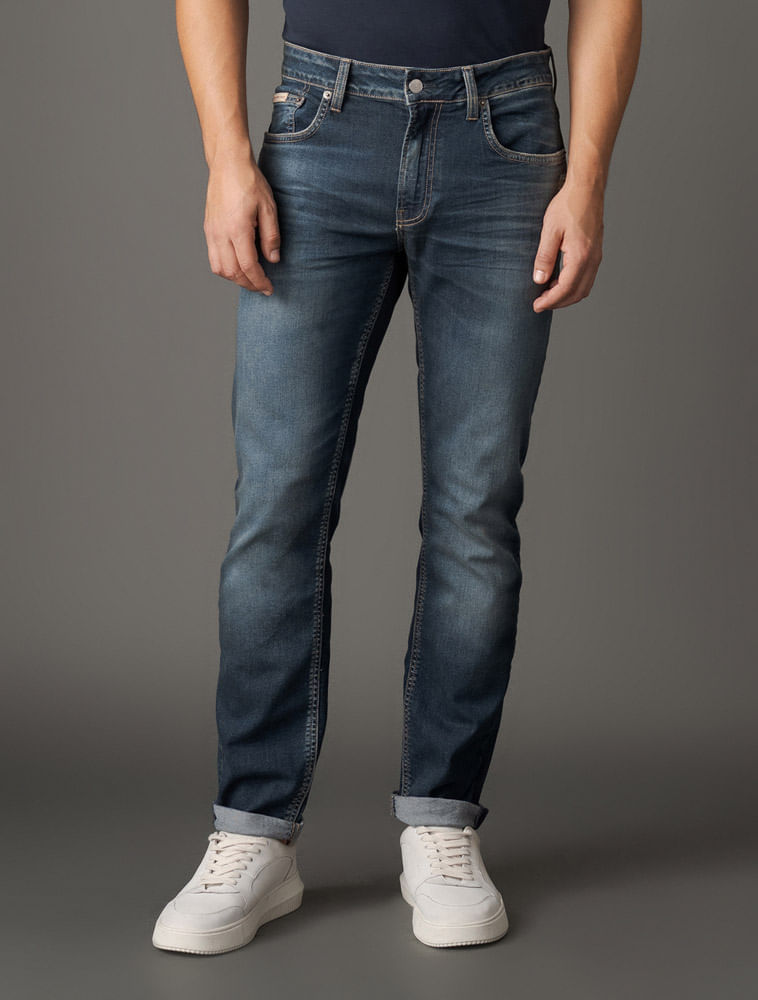 Miniatura Calça Jeans Masculina Skinny Premium Wash Calvin Klein Jeans - Marinho Calça Jeans Masculina Skinny Premium Wash Calvin Klein Jeans Marinho 36