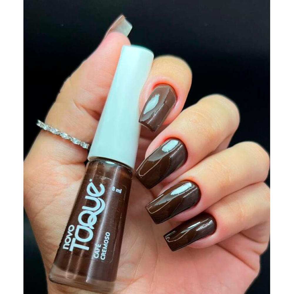 Miniatura Esmalte Novo Toque Cremoso Cor Café 8ml