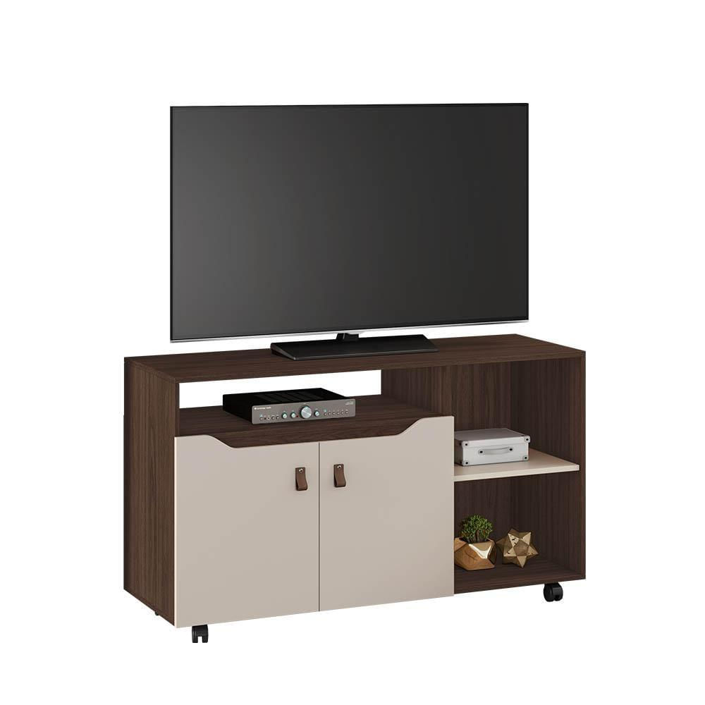 Miniatura Rack Seleto Para Tv Até 49 Polegadas Jcm Movelaria Café Off White