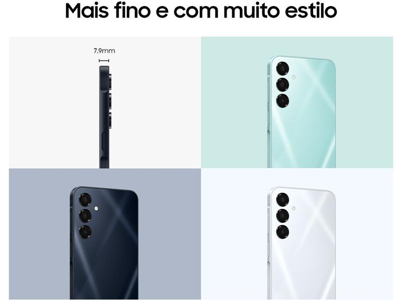 Smartphone Samsung Galaxy A16 256GB Cinza 5G 8GB RAM 6,7" FHD+ Câm Tripla + Selfie 13MP