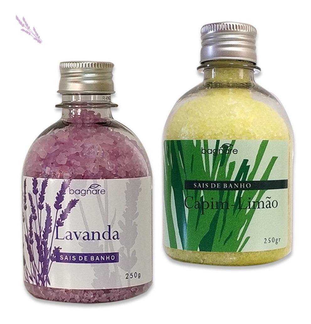 Miniatura Escalda Pés E Sais De Banho Relaxante Capim Limão E Lavanda