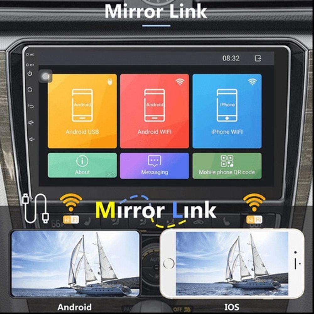 Miniatura Radio Tela Lcd Multimídia Display 9 Polegadas Touch Screen