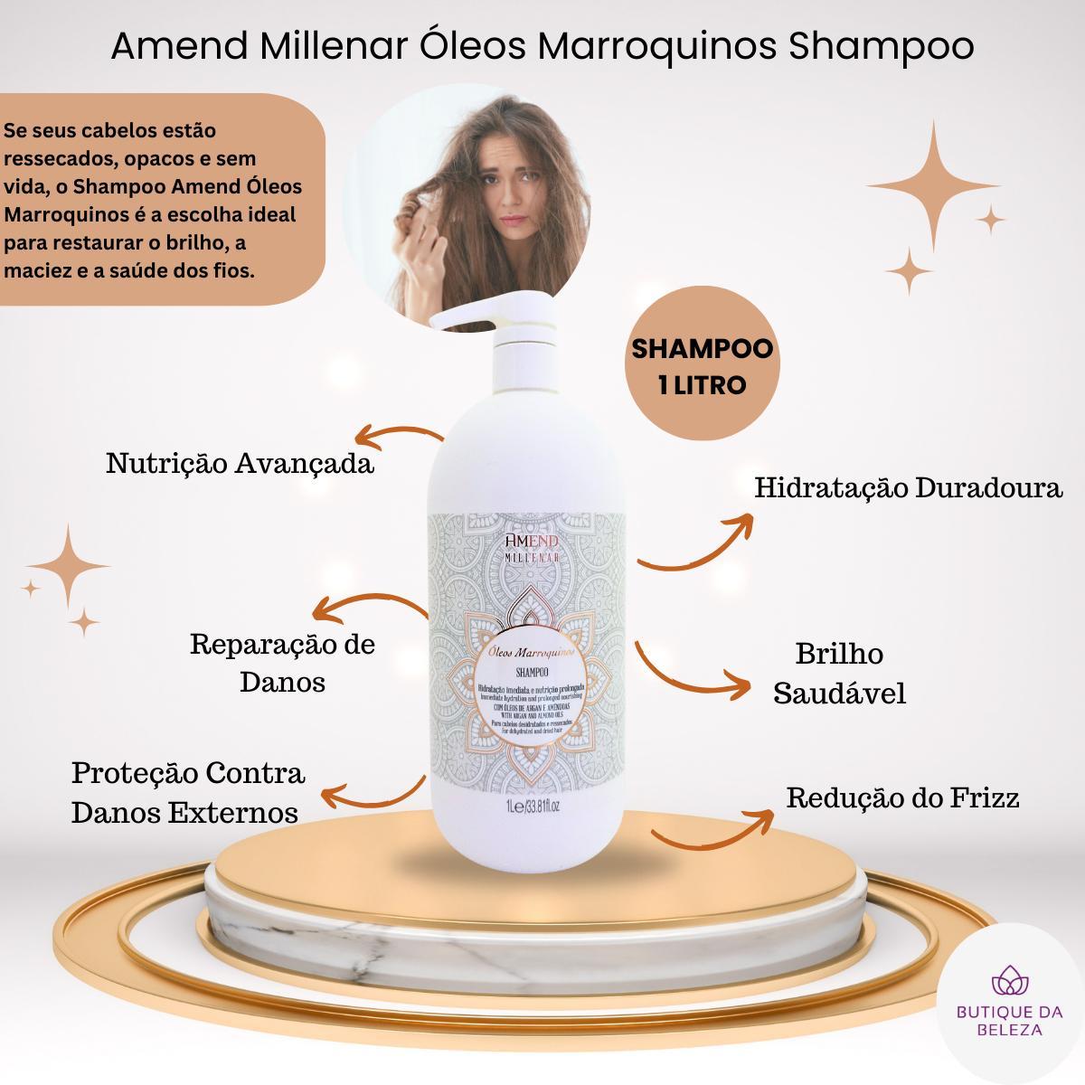 Miniatura Shampoo Amend Óleos Marroquinos 1 Litro