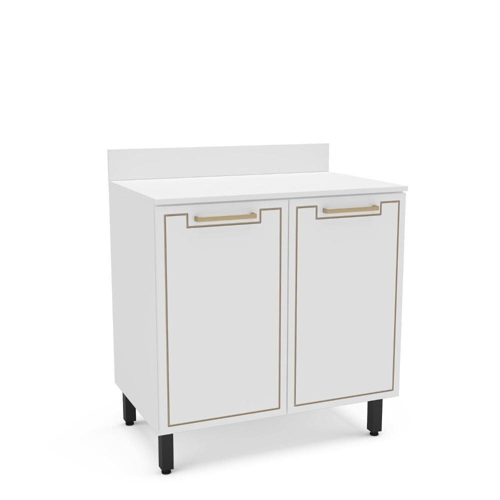 Miniatura Balcão de Cozinha 2 Portas 3 Gavetas Branco