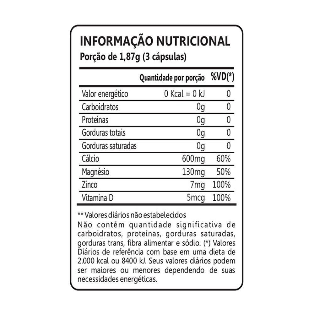 Miniatura Cálcio Magnésio Zinco E Vitamina D Maxinutri 60 Capsulas