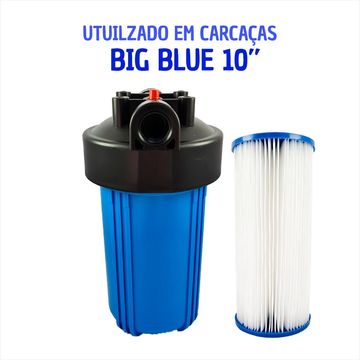 Refil Cartucho Plissado Filtro Big Blue 10X4 1/2 Lavavel 5Mi
