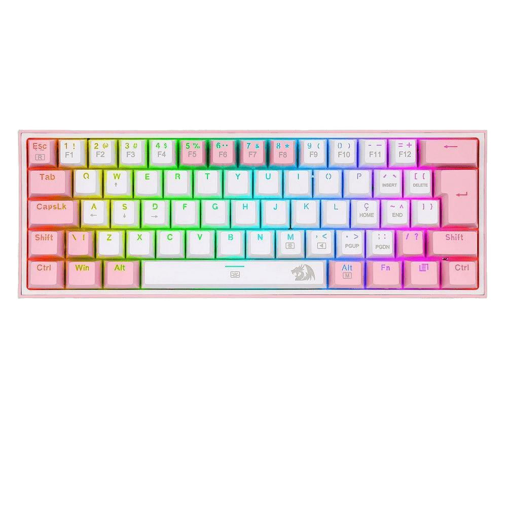 Miniatura Teclado Mecânico Gamer Compacto Redragon Fizz Sakura