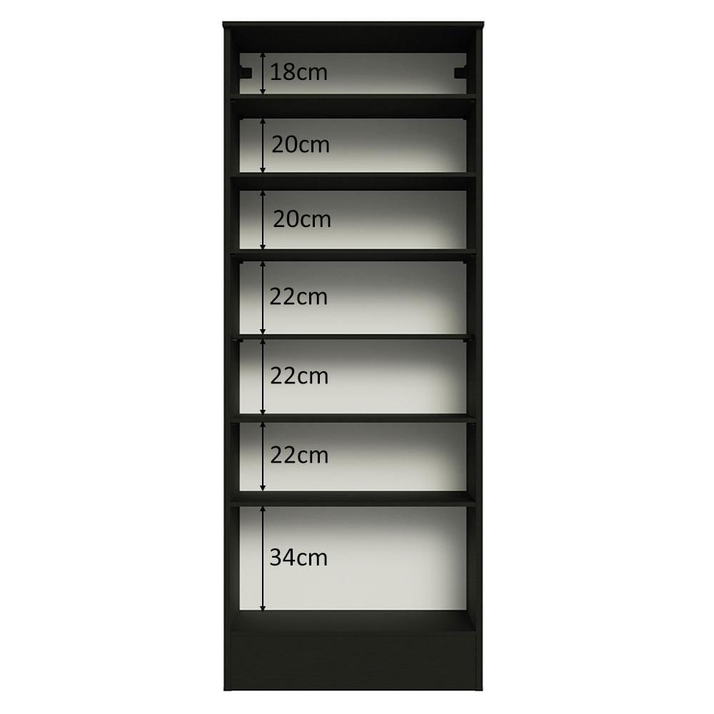 Miniatura Armário Multiuso 60 cm 1 porta Preto Madesa Preto