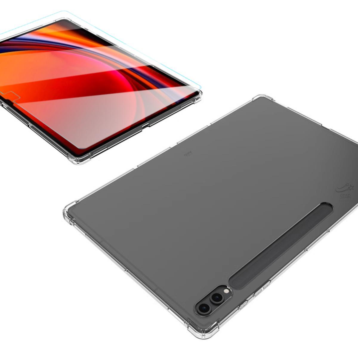 Miniatura Capinha Borda Anti Impacto Para Samsung Tab S9+ 12.4 + Vidro
