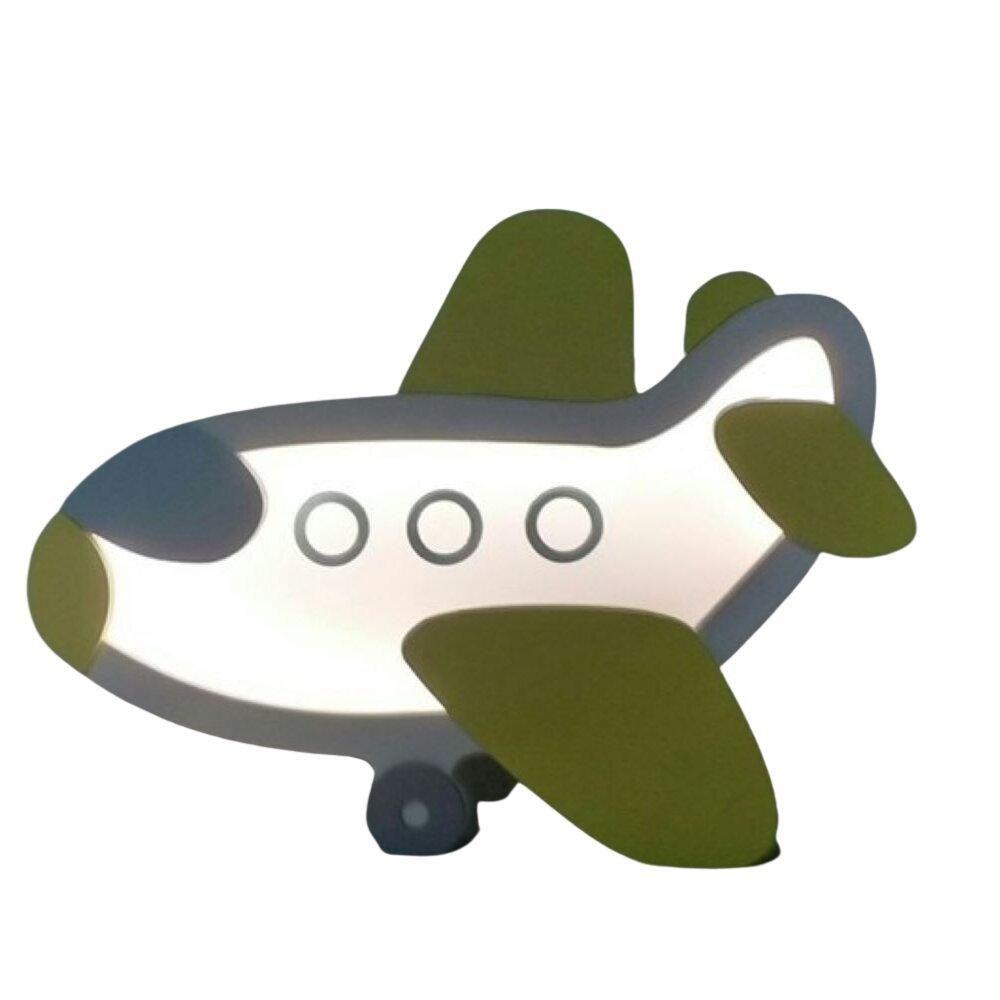 Miniatura Luminária Abajur Avião de Mesa com Led Com ou Sem Fio Bateria 9V (Sem Fio)