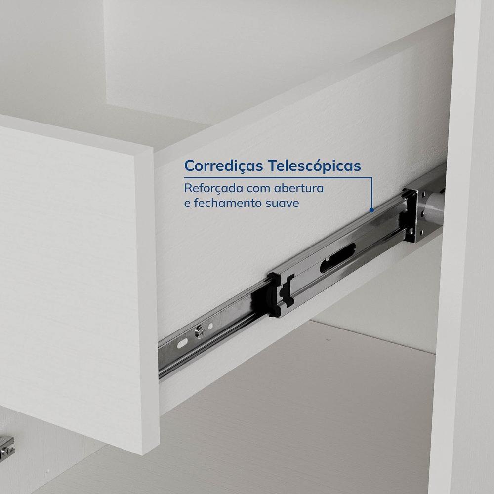 Guarda-roupa Modulado de Canto 11 Portas 7 Peças Hera Cabecasa Madeiramadeira Branco Geada/Preto