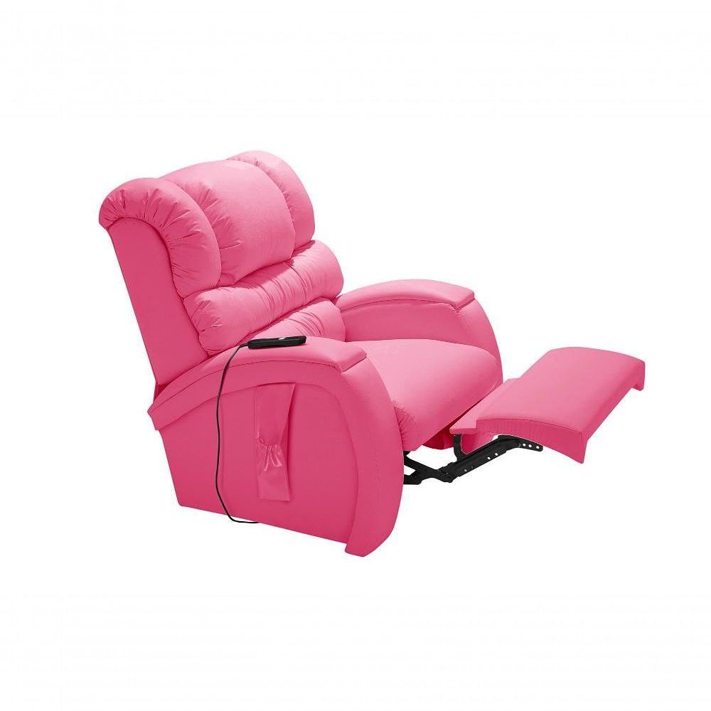Miniatura Poltrona Reclinável Cadeira Imperial Para Idoso Motorizada Corano Gravidade Zero Massageadora Império Pink