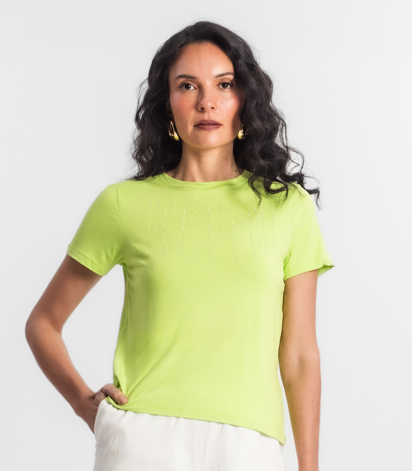 Miniatura Blusa Feminina Manga Curta Select Verde G