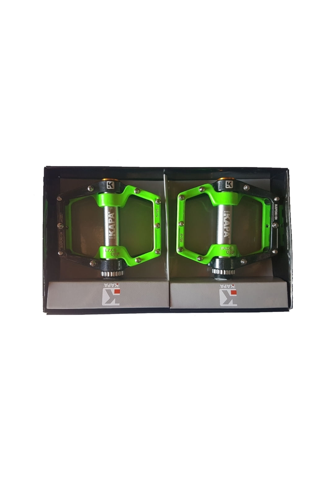 Miniatura Pedal Para Bicicleta Kapa Grosso Verde E Preto