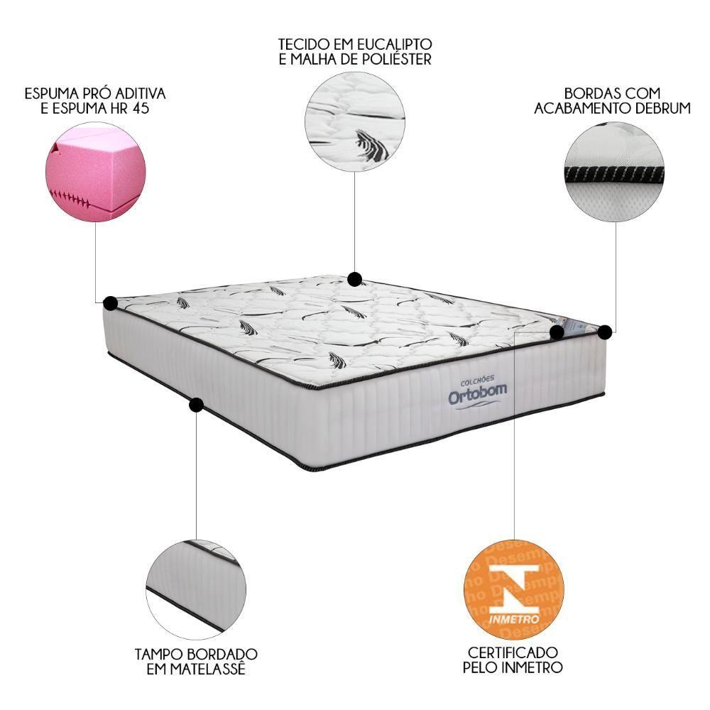 Miniatura Colchão Casal Queen Highfoam Bordado Espuma Hr45 158x198x28cm - Ortobom