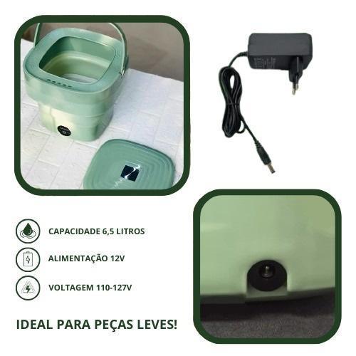 Miniatura Mini Máquina Lavar 6,5L Dobrável Roupa Íntima Balde Portátil