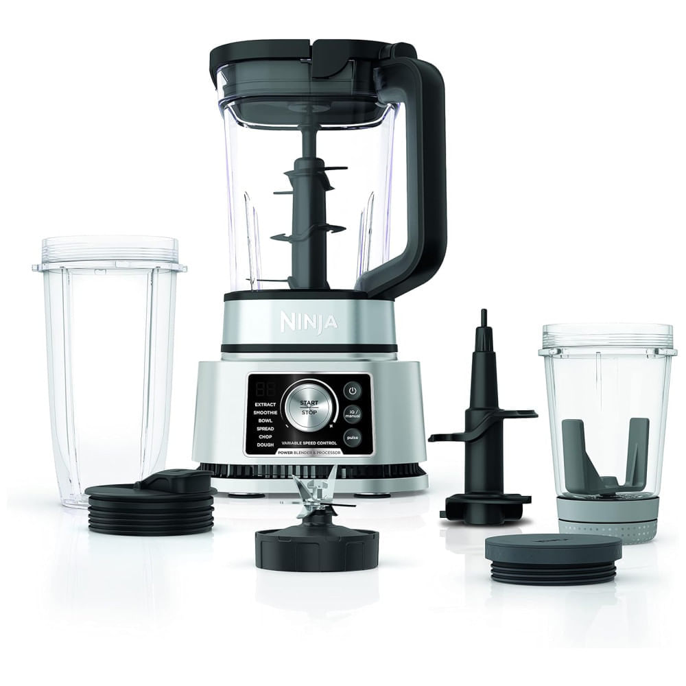 Miniatura Liquidificador Ninja Foodi Power Blender Processor System com Fabricante de Smoothie Bowls e Extrator de Nutrientes, Edição Canadense,