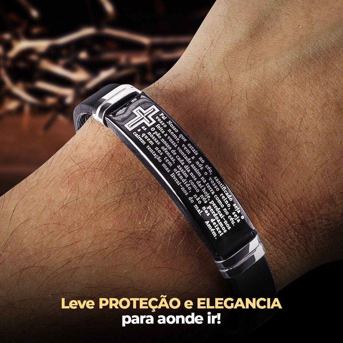 Miniatura Relogio Masculino Preto Aço + Pulseira Social Robusto