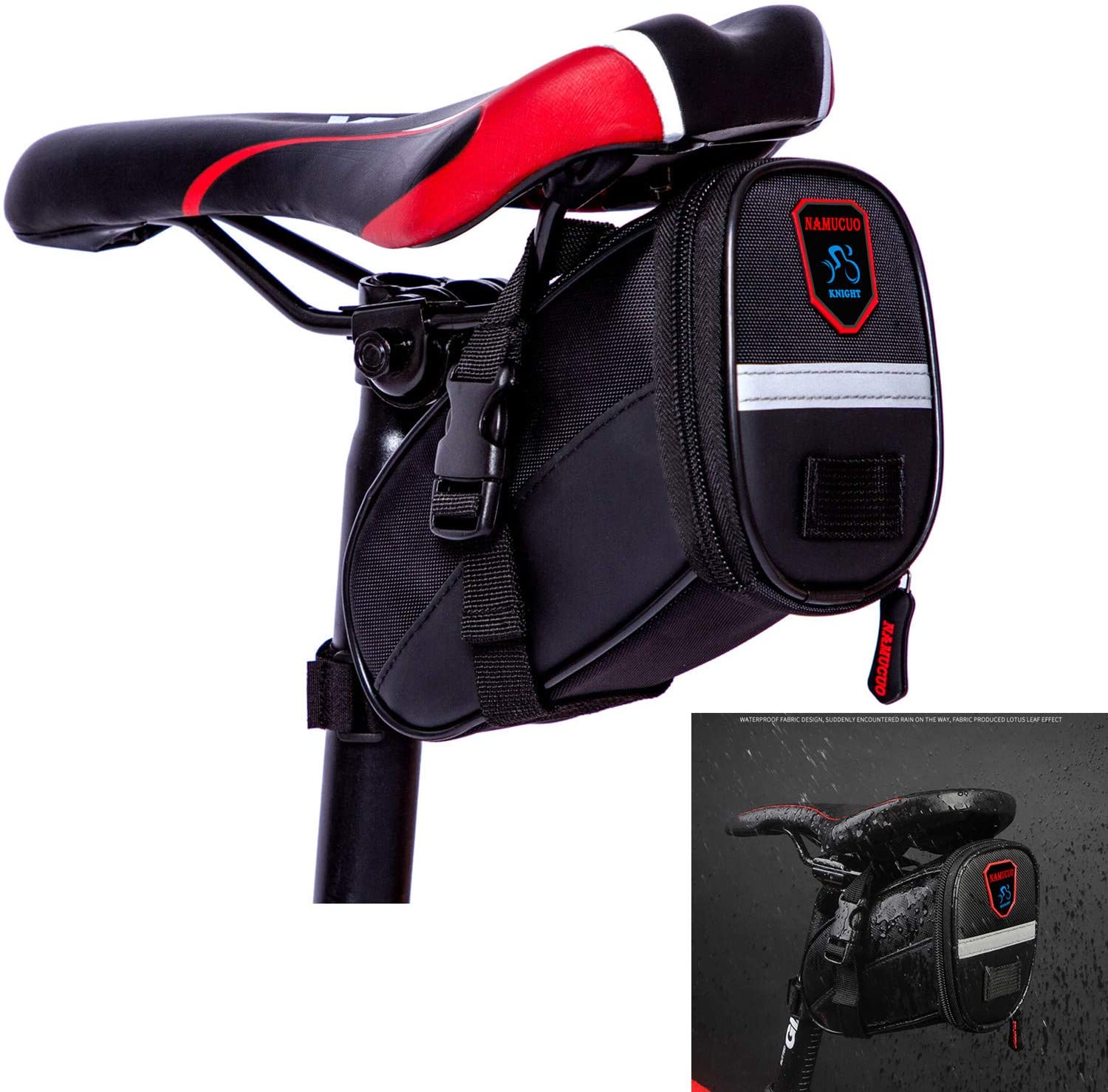 YBEKI Kit de Reparo Emergencial de Bicicleta com Mini Bomba 120 PSI e Bolsa de Transporte 16 Peças