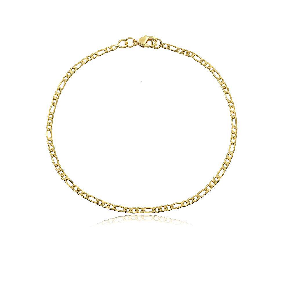 Miniatura Pulseira Masculina Folheada Em Ouro 18K