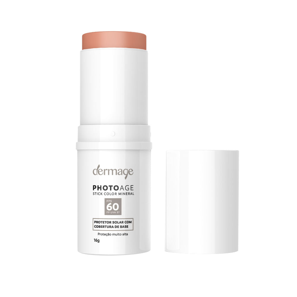 Miniatura Protetor Solar Facial Photoage Stick Color Mineral FPS 60 Cor Nude 16g