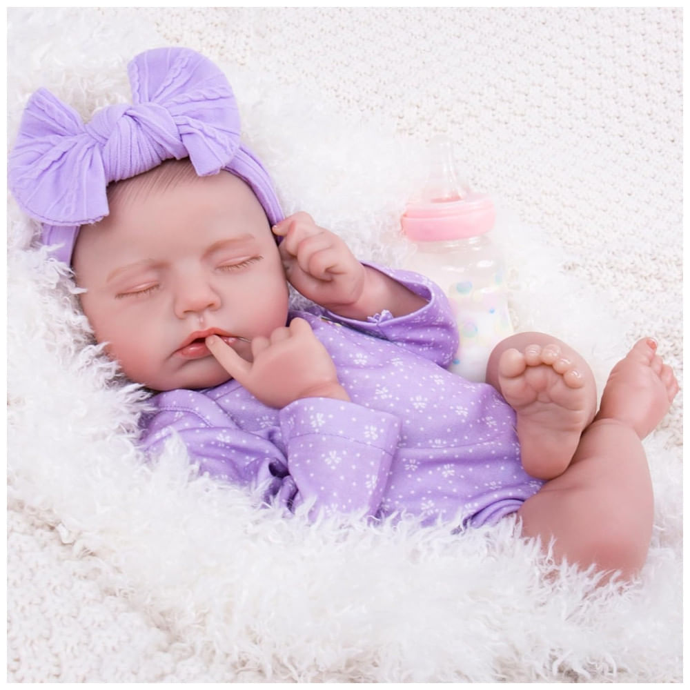 Miniatura Bebê Recém-Nascido Newborn, Bonecas Realistas Aori  de 50 cm: Conjunto de Presente de Companhia Ideal