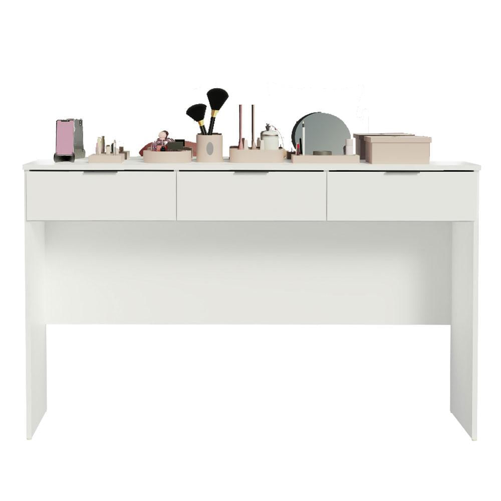 Miniatura Penteadeira Madesa Camarim Carly com 3 Gavetas (Sem Painel) Branco