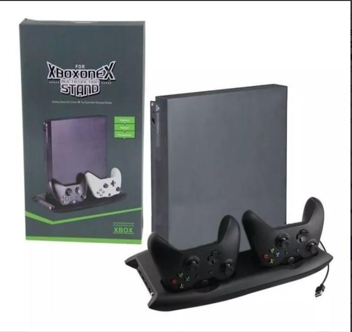 Miniatura Base Cooler Compatível Xbox One X Carregador Suporte Hub Usb