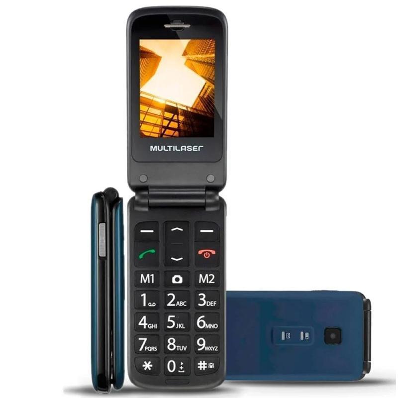 Miniatura Celular Multilaser Flip Vita, Câmera, Rádio, Mp3, Lanterna