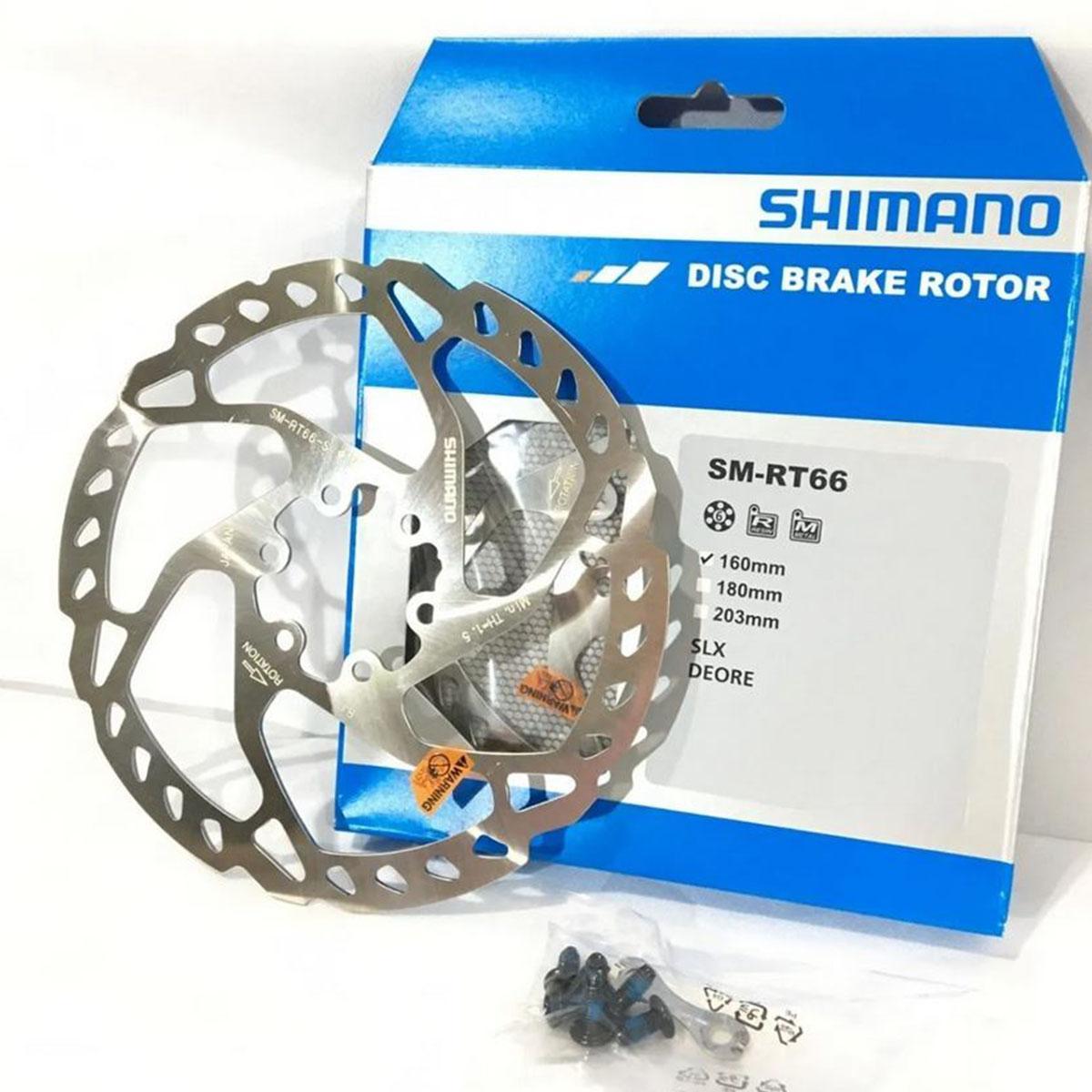 Miniatura Disco De Freio Shimano Slx Sm-Rt66 180Mm 6 Parafusos