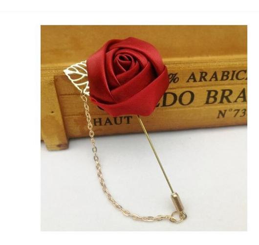 Miniatura Lapela Broche De Tecido Terno Casamento Noivo Padrinho Flor