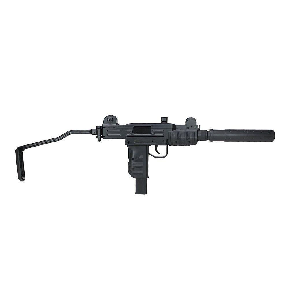 Miniatura Rifle De Pressão Co2 Mini Uzi Polímero Blowback 4.5mm