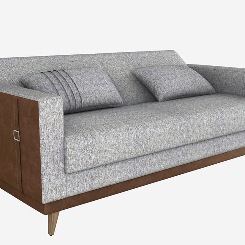 Sofá Cama 3 Lugares Esther 203cm X 95cm X 90cm Palha/Montana Wisck
