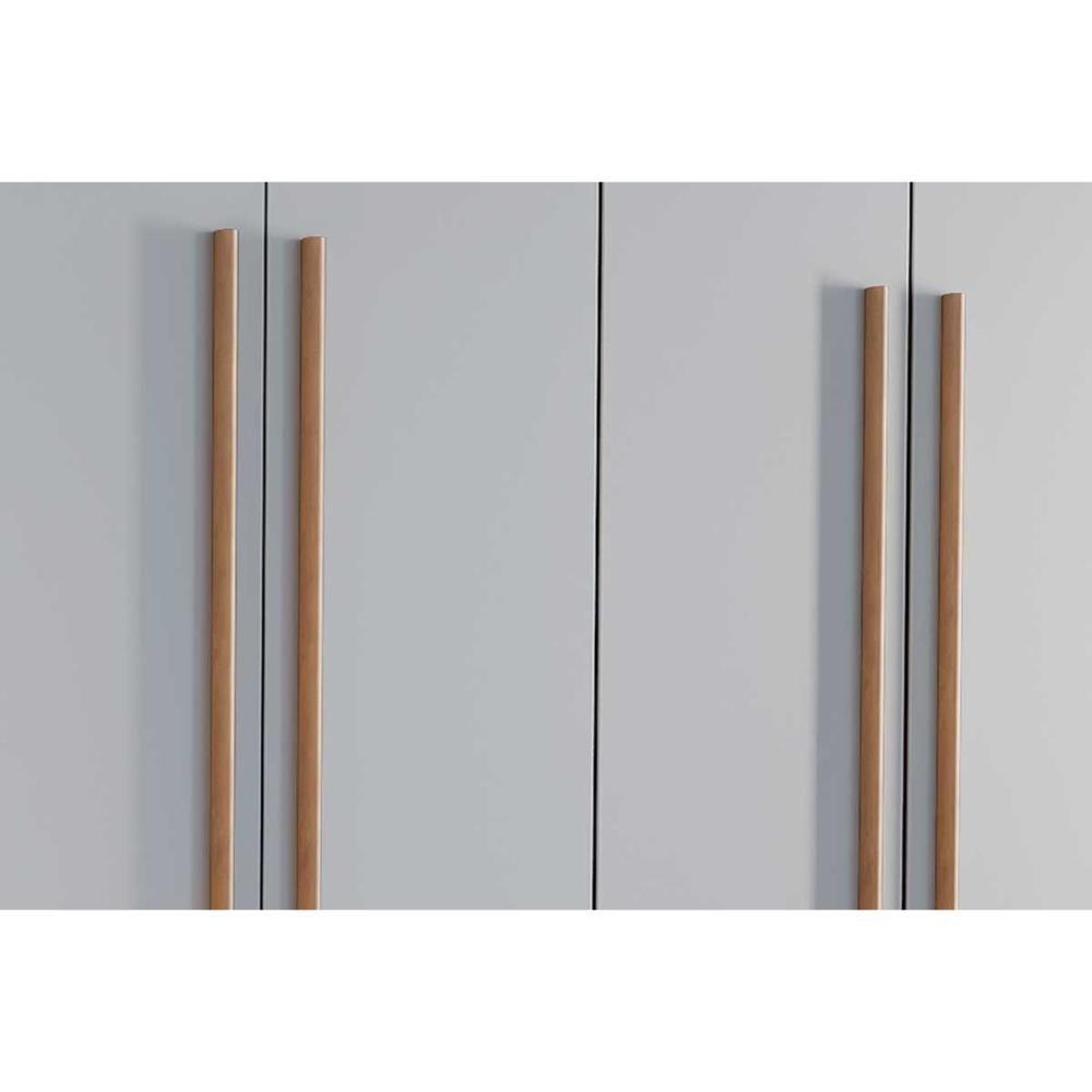 Miniatura Guarda Roupa 4 Portas E 2 Gavetas Naturale-off White - Rufato