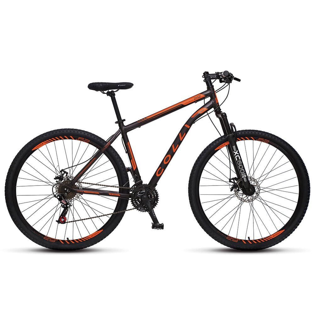 Miniatura Bicicleta Colli Athena Aro 29 Aero Freio a Disco Quadro 19 Laranja